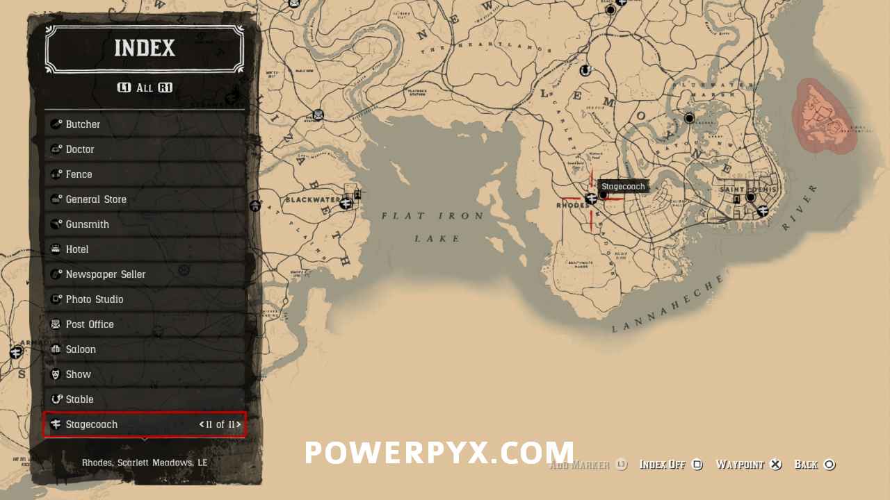 Red Dead Redemption 2 Stagecoach Fast Travel Locations