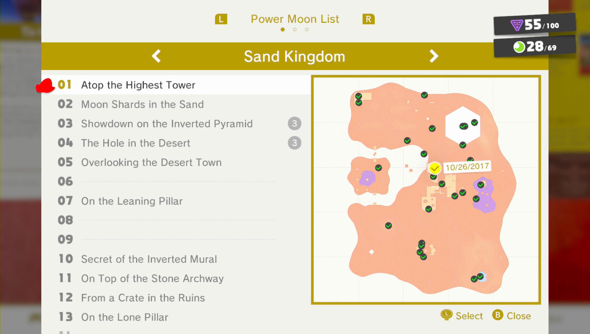 Super Mario Odyssey: Cascade Kingdom Power Moon Locations