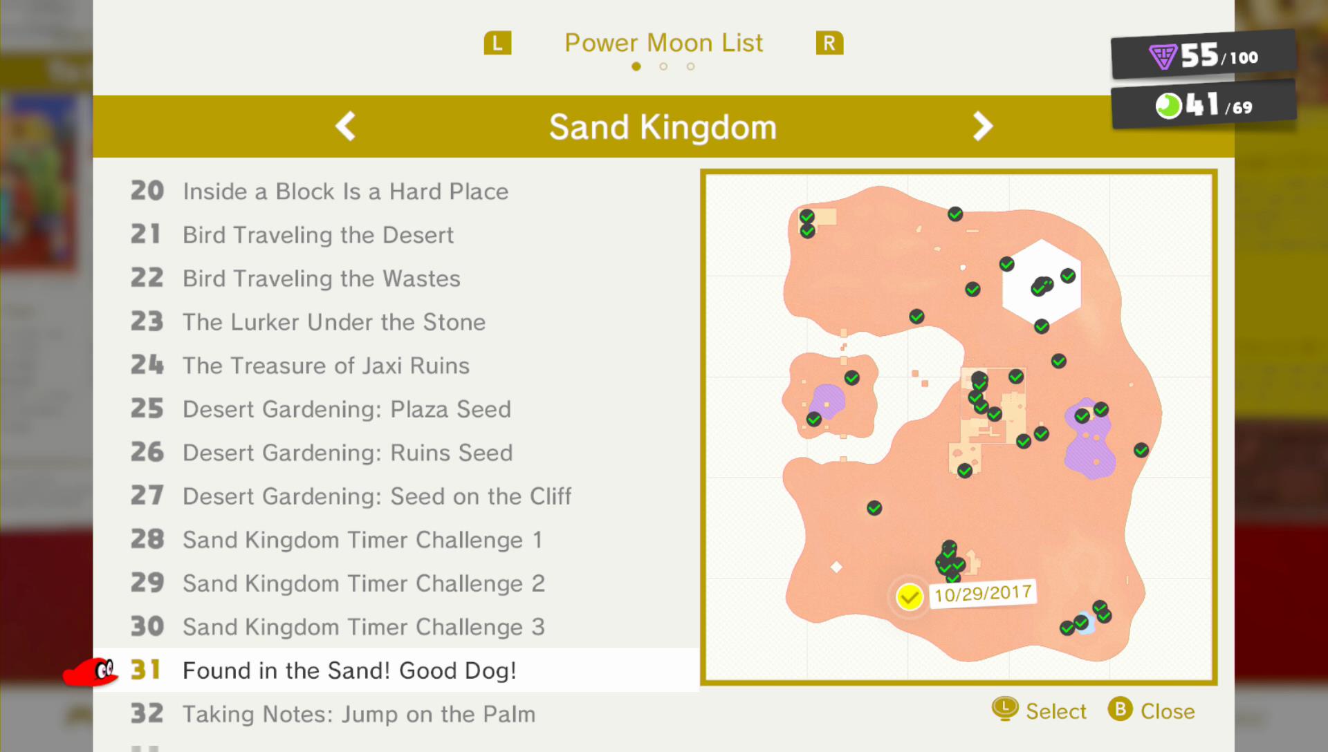 Super Mario Odyssey Power Moon Locations - Sand Kingdom 31-61