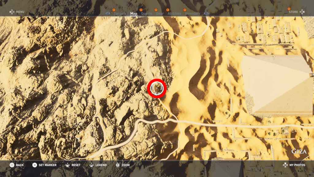 Map of Giza - Tombs, papyrus puzzles and secrets - Assassin's Creed Origins  Guide