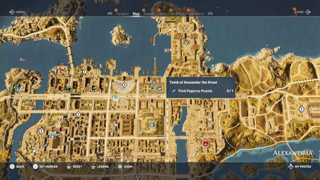 Map of Siwa - Tombs, papyrus puzzles and secrets - Assassin's Creed Origins  Guide