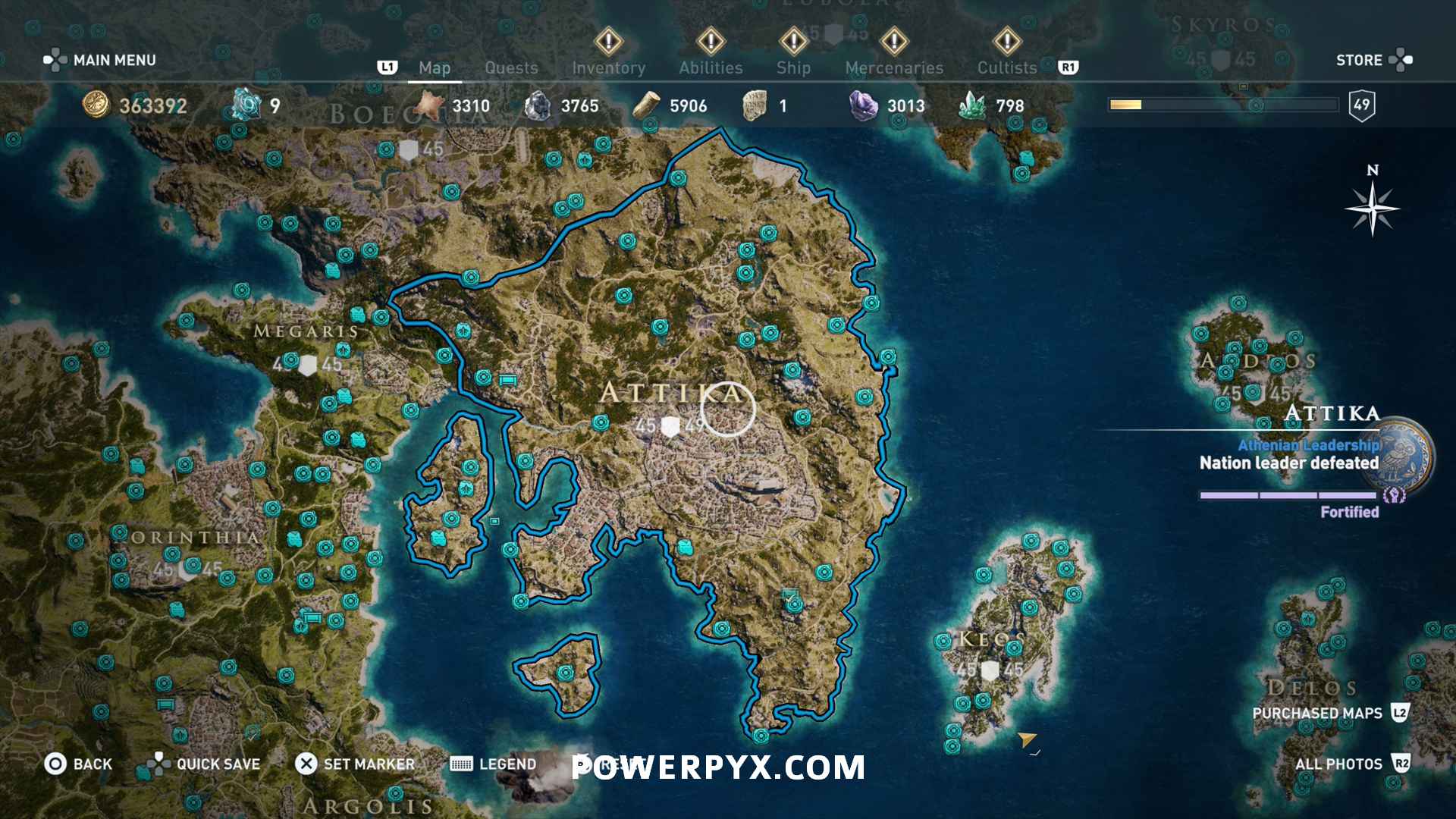 Take a look at the full Assassin's Creed Odyssey map