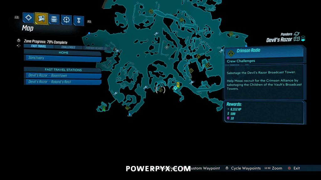 Borderlands 3 All Crimson Radio Locations