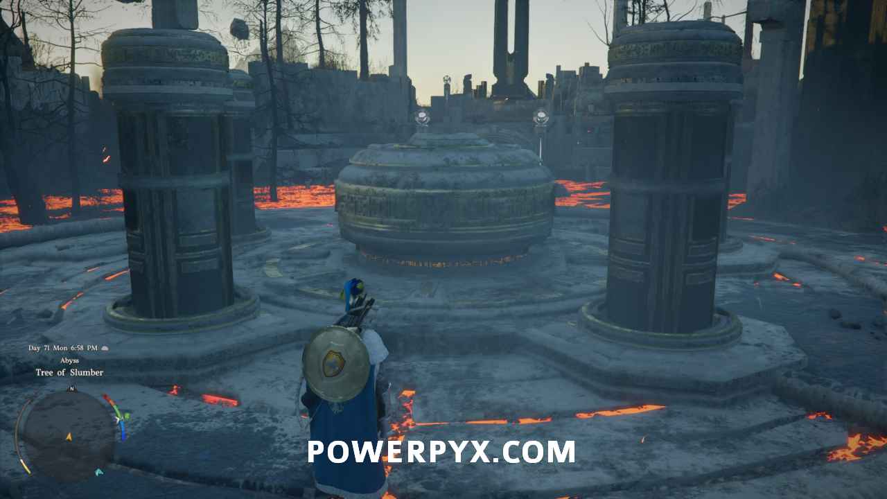 Sword Stab into a central pillar socket