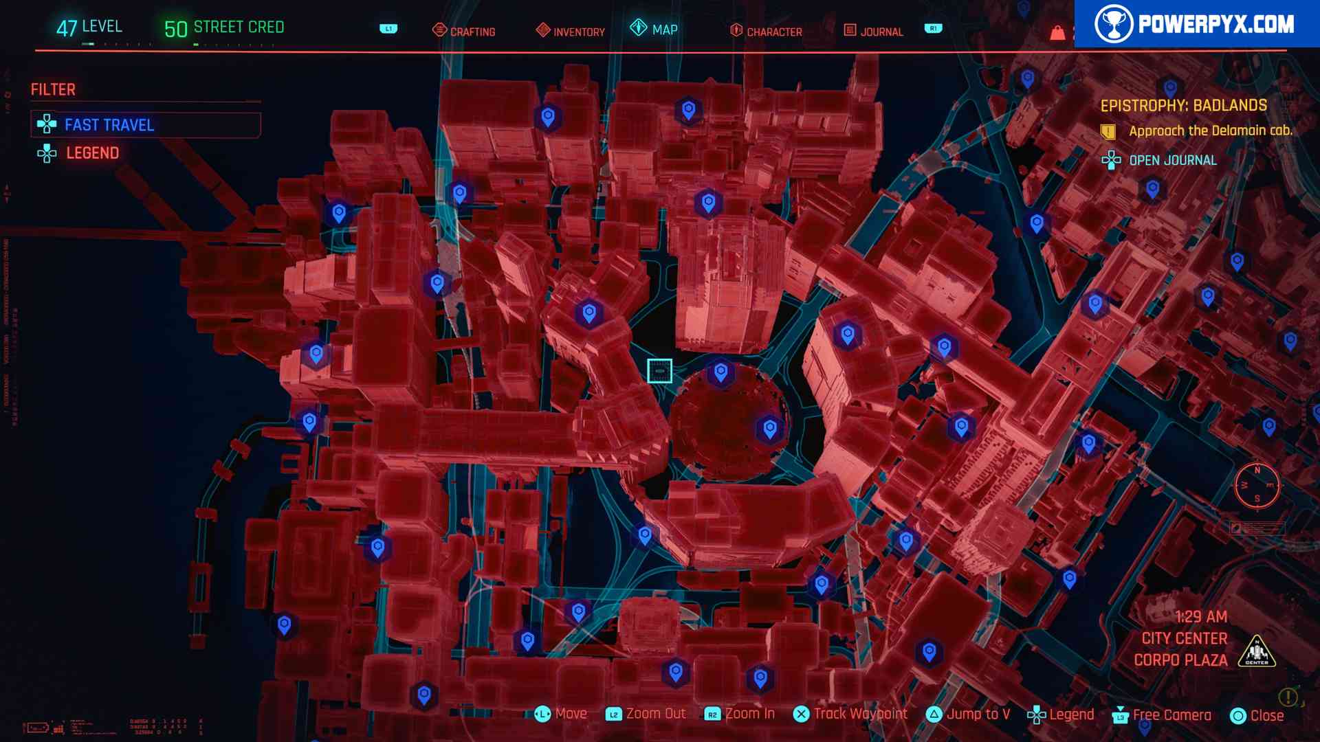 Cyberpunk 2077 All Fast Travel Dataterms Locations
