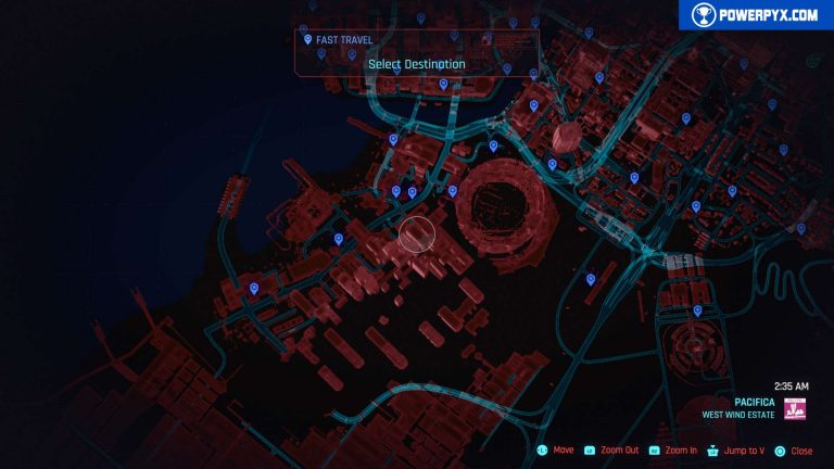 Cyberpunk 2077 All Fast Travel Dataterms Locations