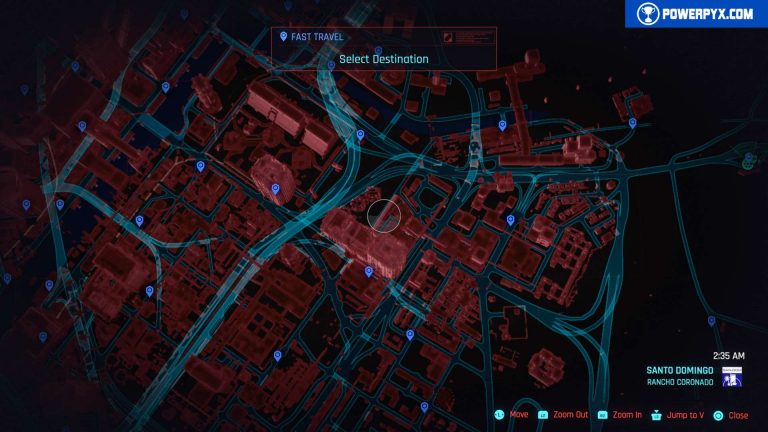 Cyberpunk 2077 All Fast Travel Dataterms Locations