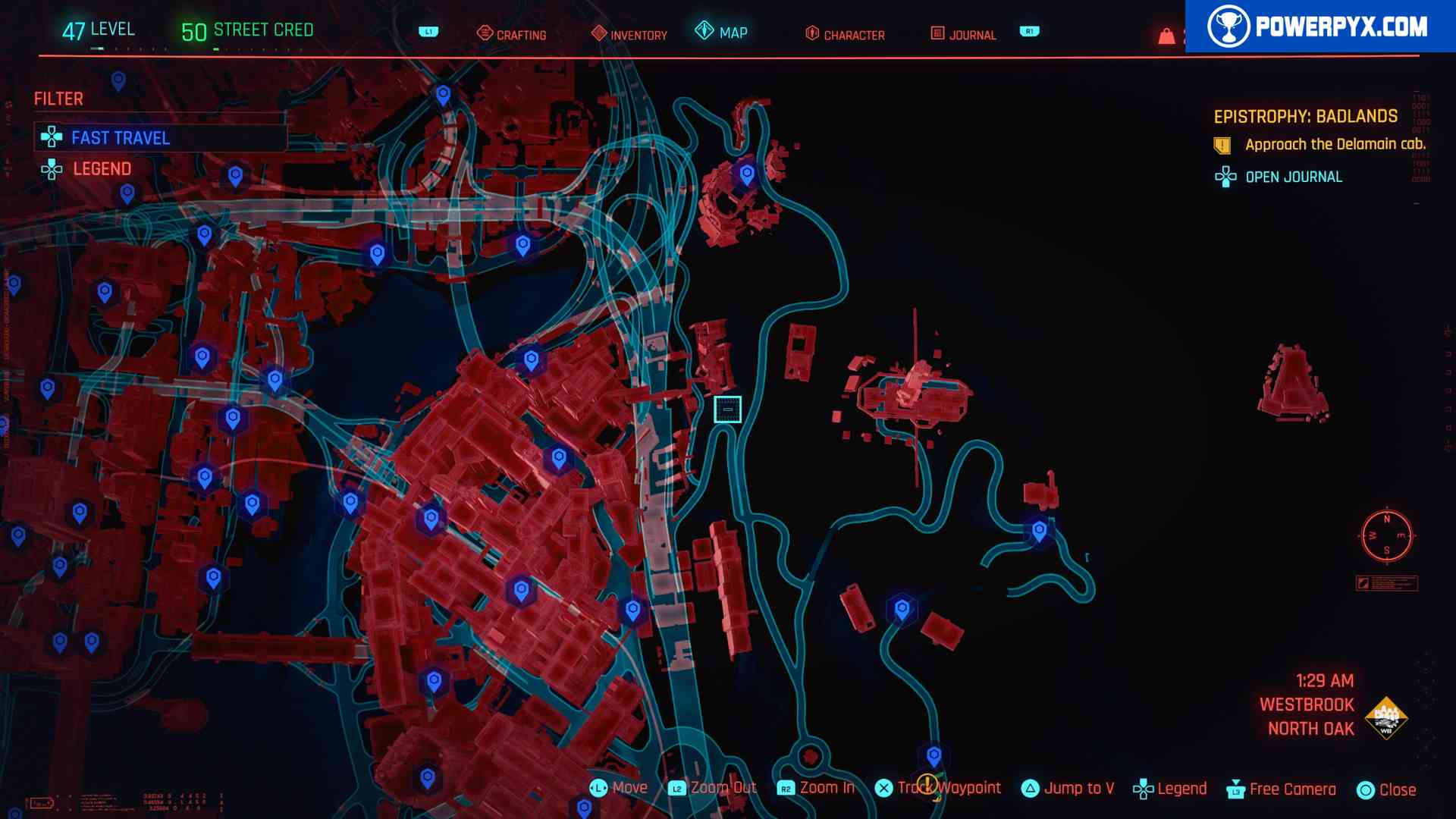 Cyberpunk 2077 All Fast Travel Dataterms Locations