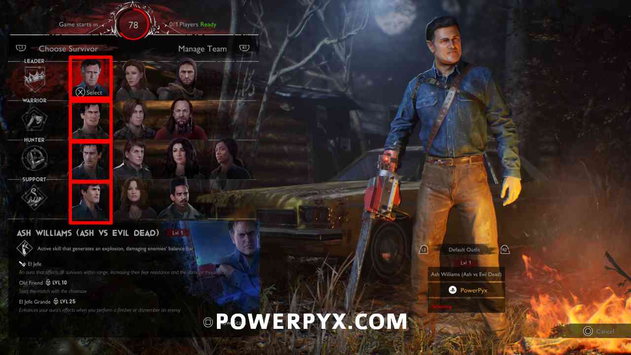 EvilDeadTheGame on X: Ash from Evil Dead 2 is a Hunter with a special  ability to exorcise demons from any possessed Survivor or basic unit. When  used against a possessed elite or