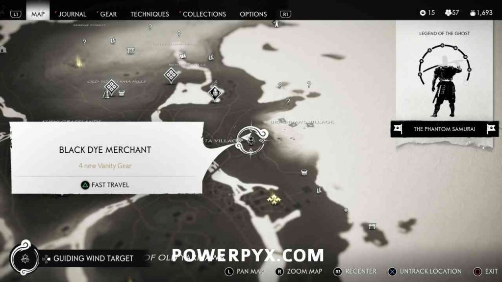 Ghost of Tsushima Black & White Dye Merchant Locations