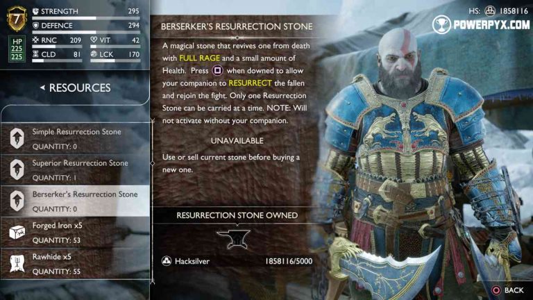 God of War Ragnarok How to Get Resurrection Stone (Self Revive)