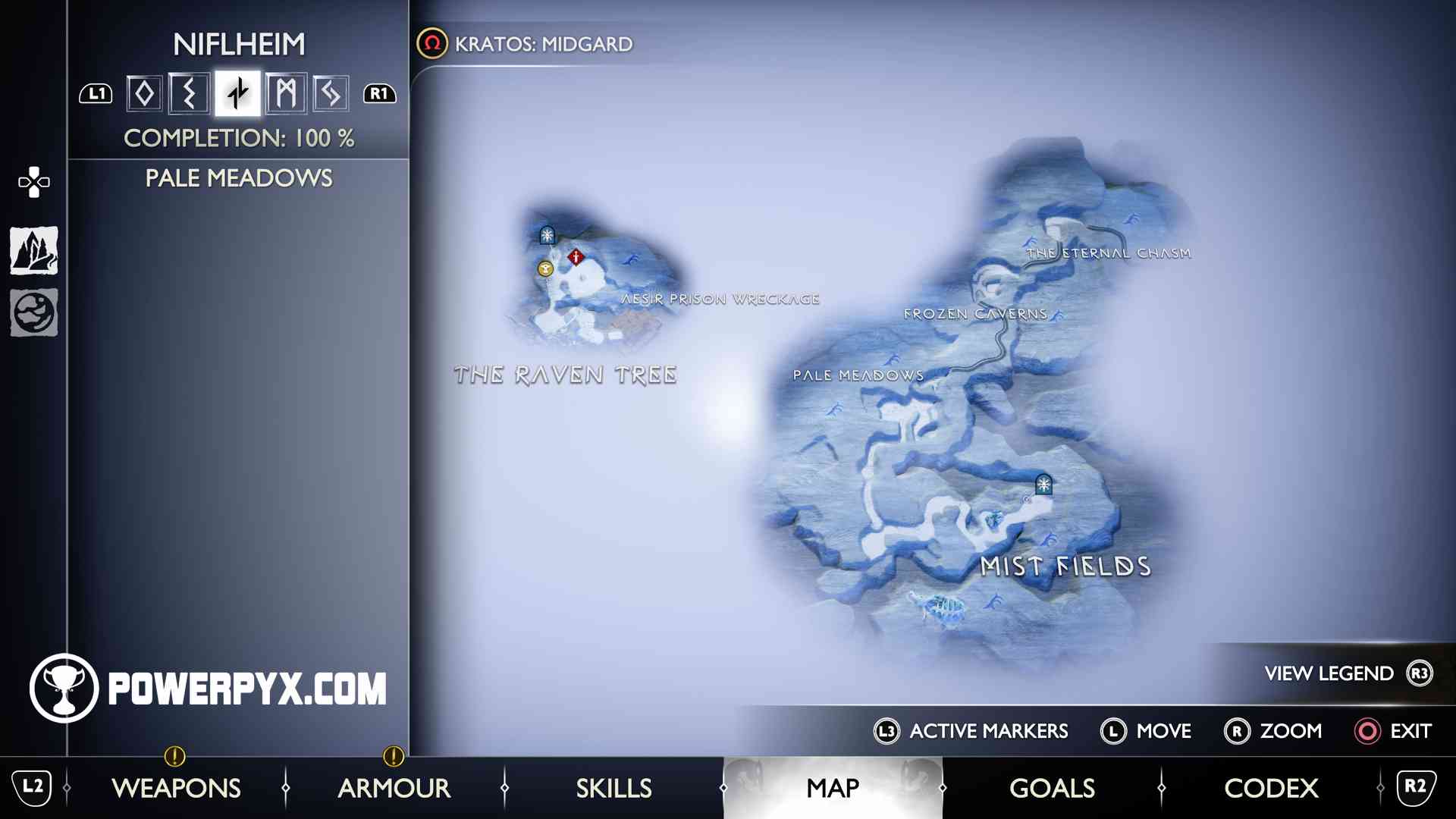 Mapa Interativo God of War Ragnarok: use para encontrar colecionáveis e  mais - Millenium