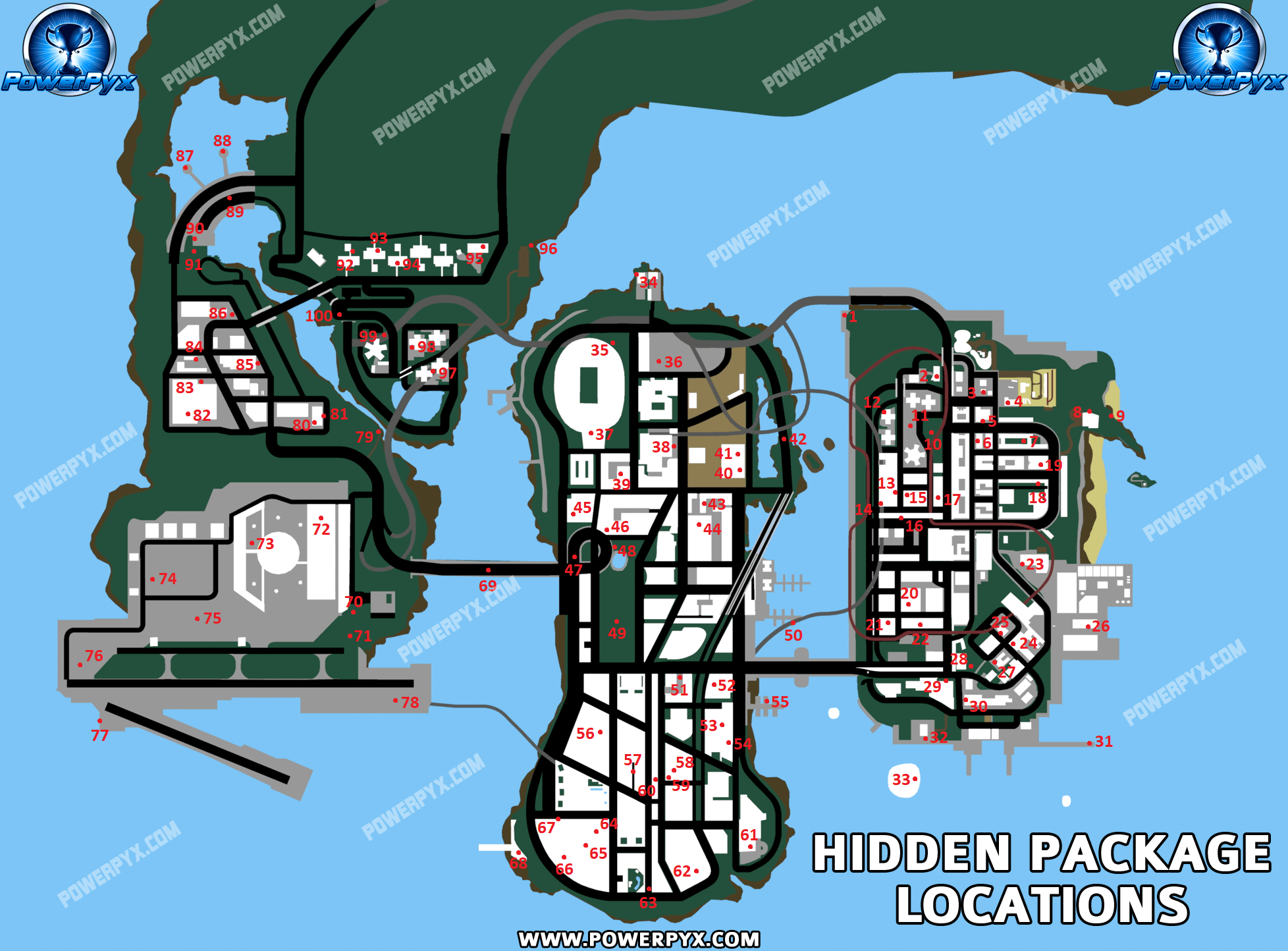 Park full of hidden packages (Mod) for Grand Theft Auto III 