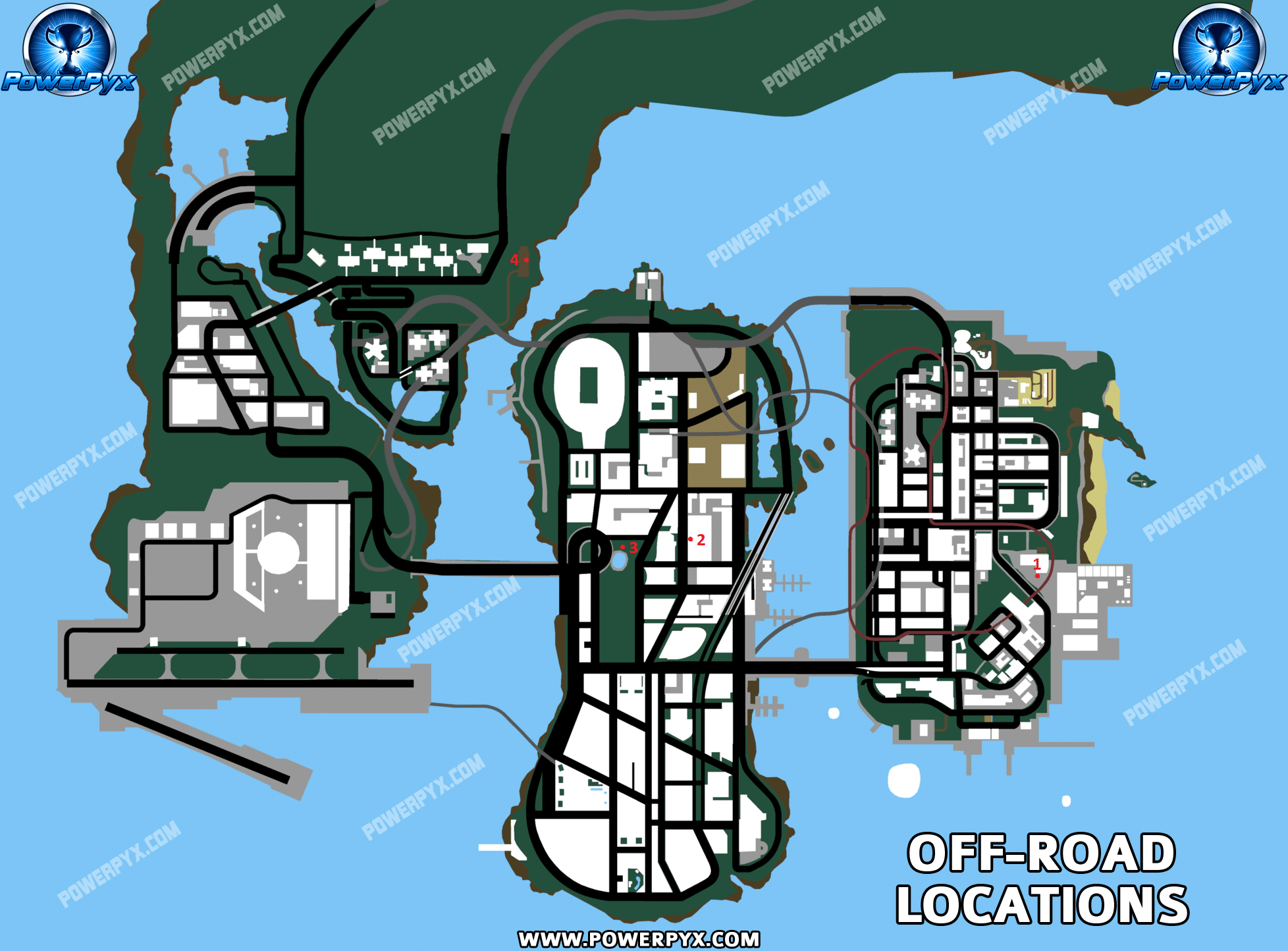 GTA 3 Definitive Edition All Off-Road Mission Locations