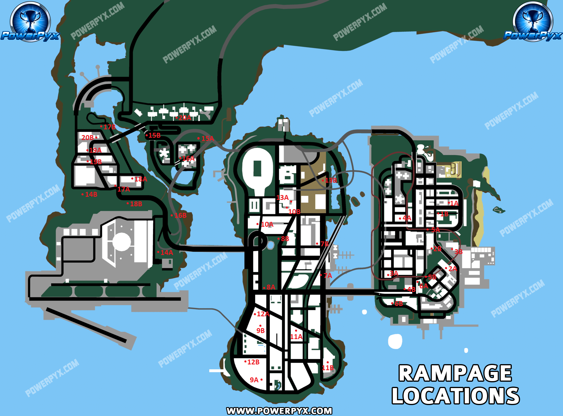 Grand Theft Auto 3 Rampages Map