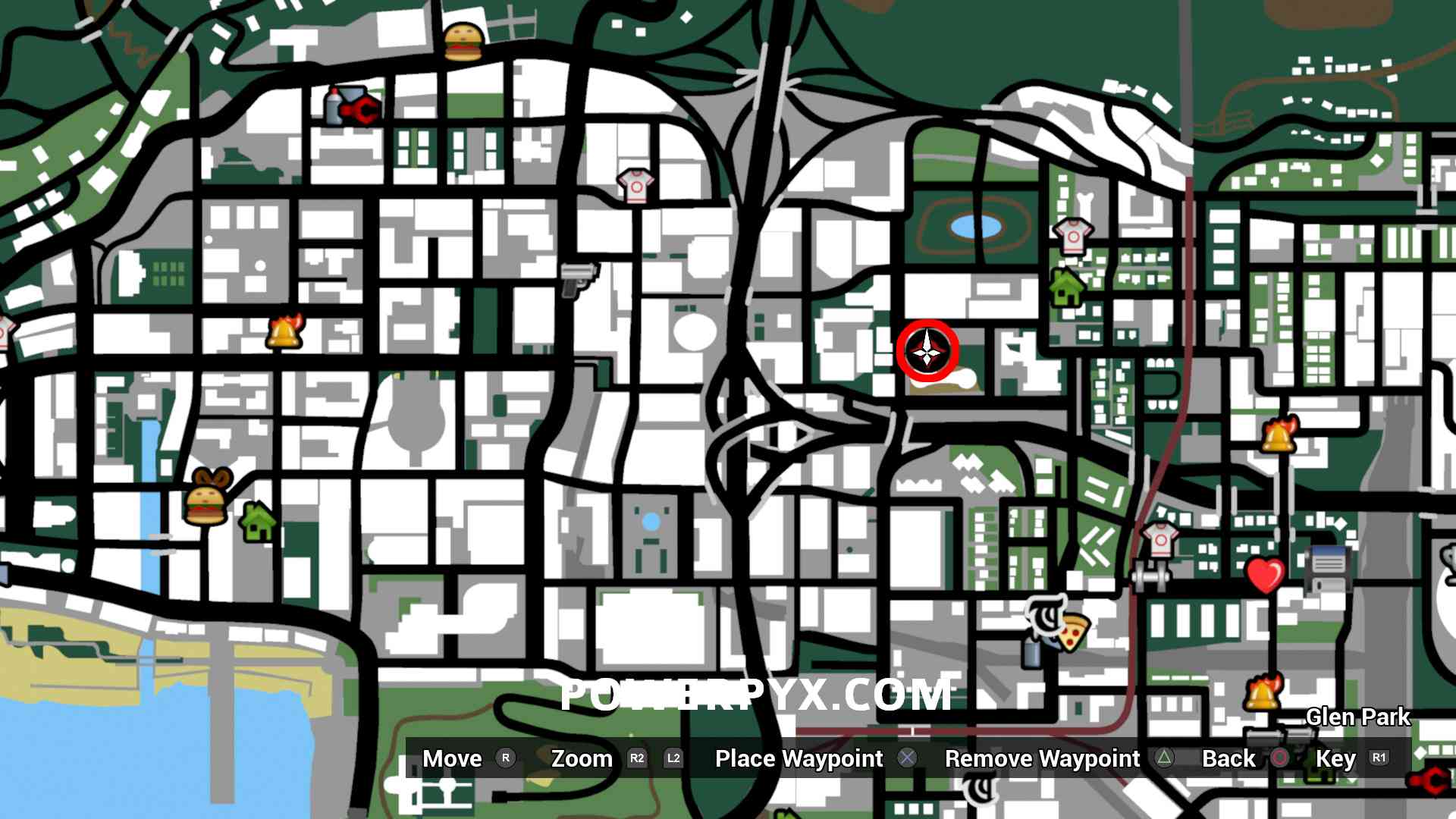 Locations - Los Santos - GTA SA / Grand Theft Auto: San Andreas - on