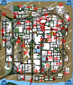 GTA San Andreas Horseshoes locations in Las Venturas