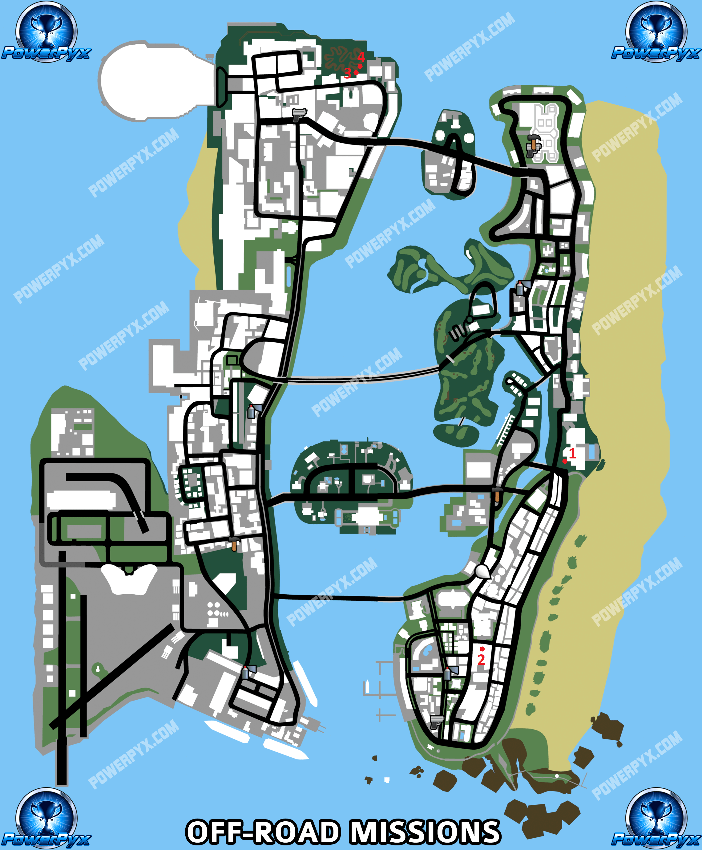 GTA 3 Definitive Edition All Off-Road Mission Locations