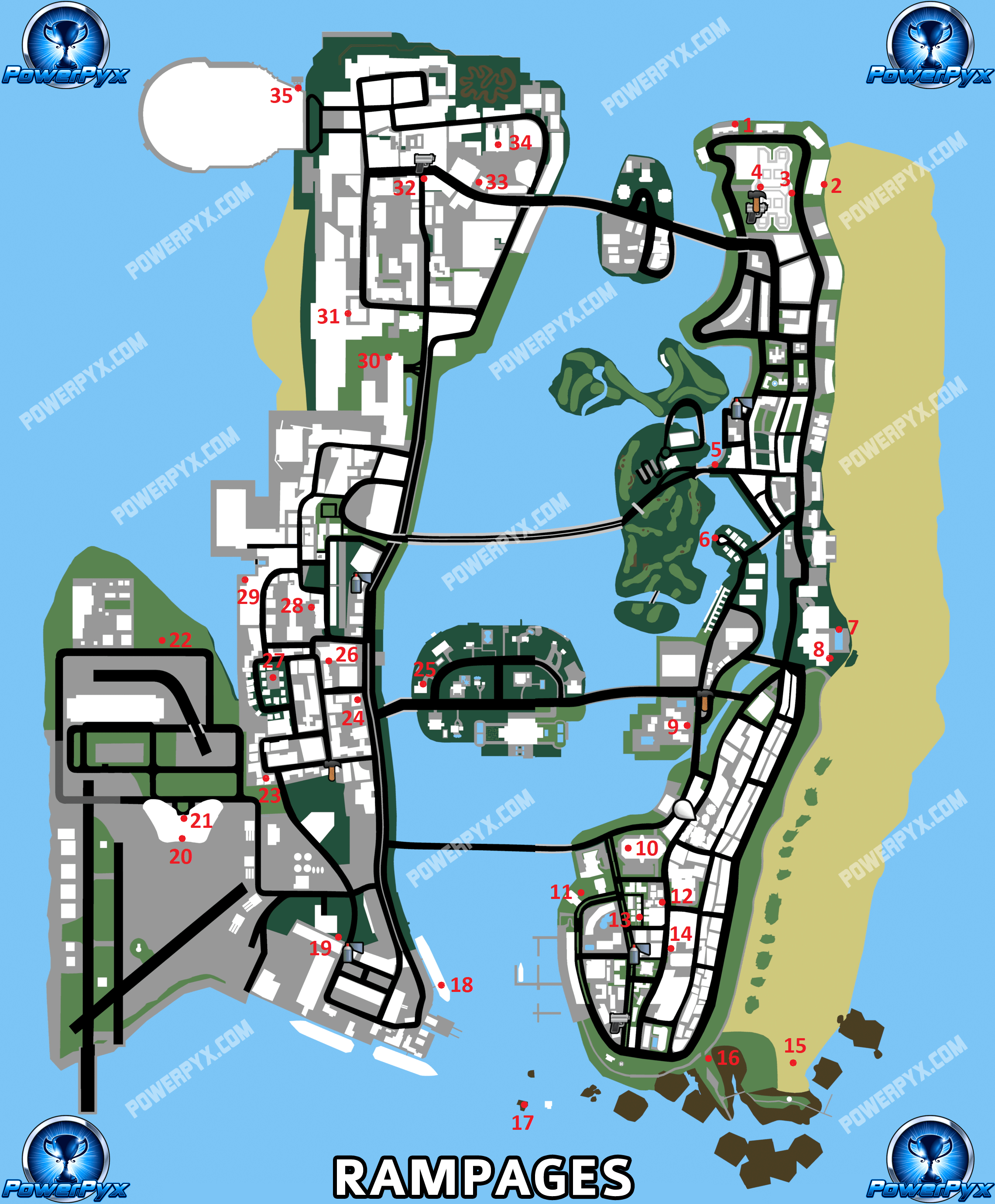 Grand Theft Auto 3 Rampages Map