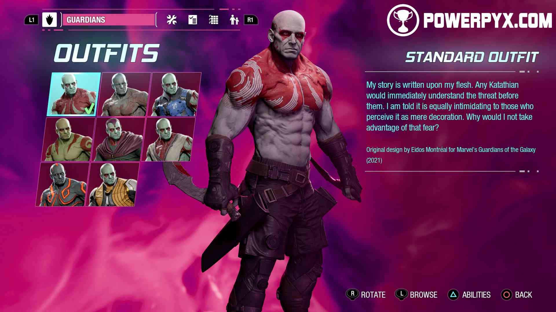 Guardians of the Galaxy All Outfits Showcase