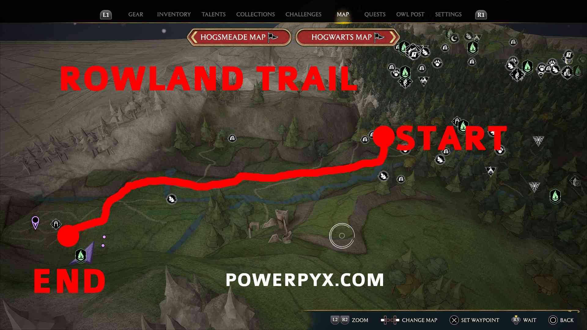 Hogwarts Legacy Use Rowland's Map to Follow His Trail - Solution