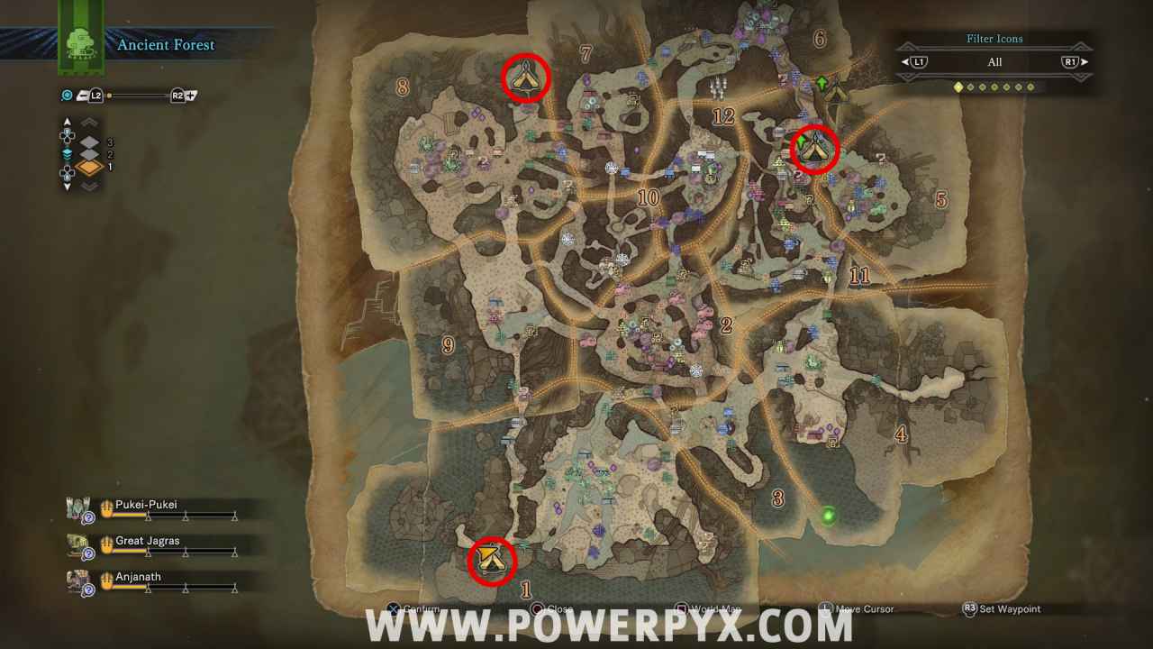 Monster Hunter World All Camp Locations