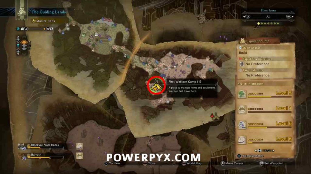 Iceborne Map Monster Hunter World Iceborne: Guiding Lands Camp Locations