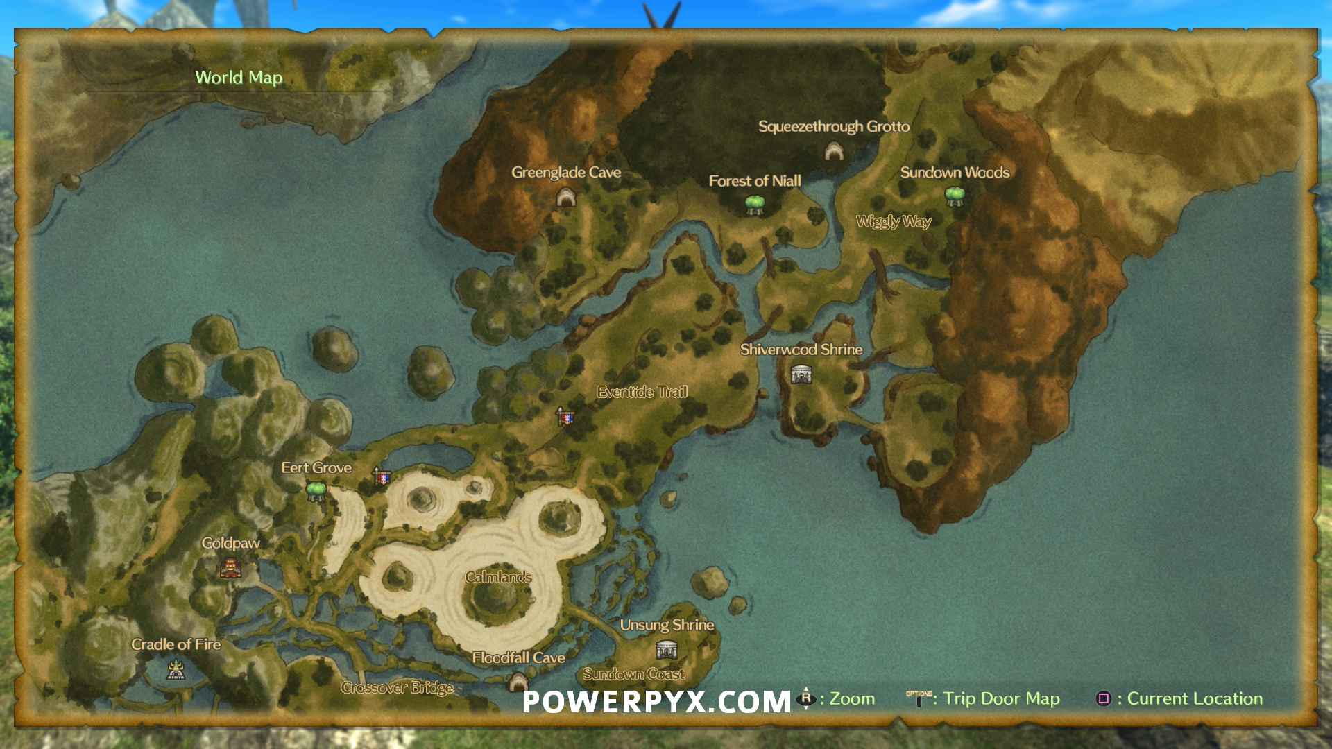 Ni No Kuni 2 Map All Locations Areas Woods Caves Shops. 