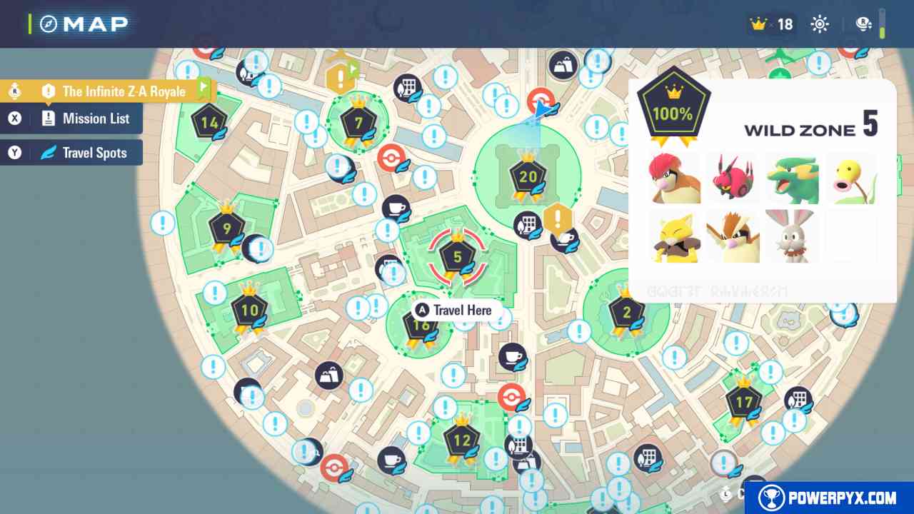 Pokemon Legends Z-A All Wild Zone Locations