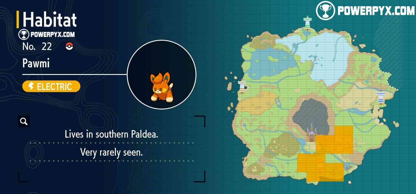 Pokemon Scarlet & Violet Pawmo Location