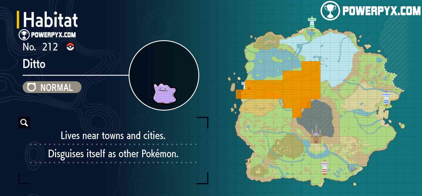 Pokémon BDSP Ditto locations