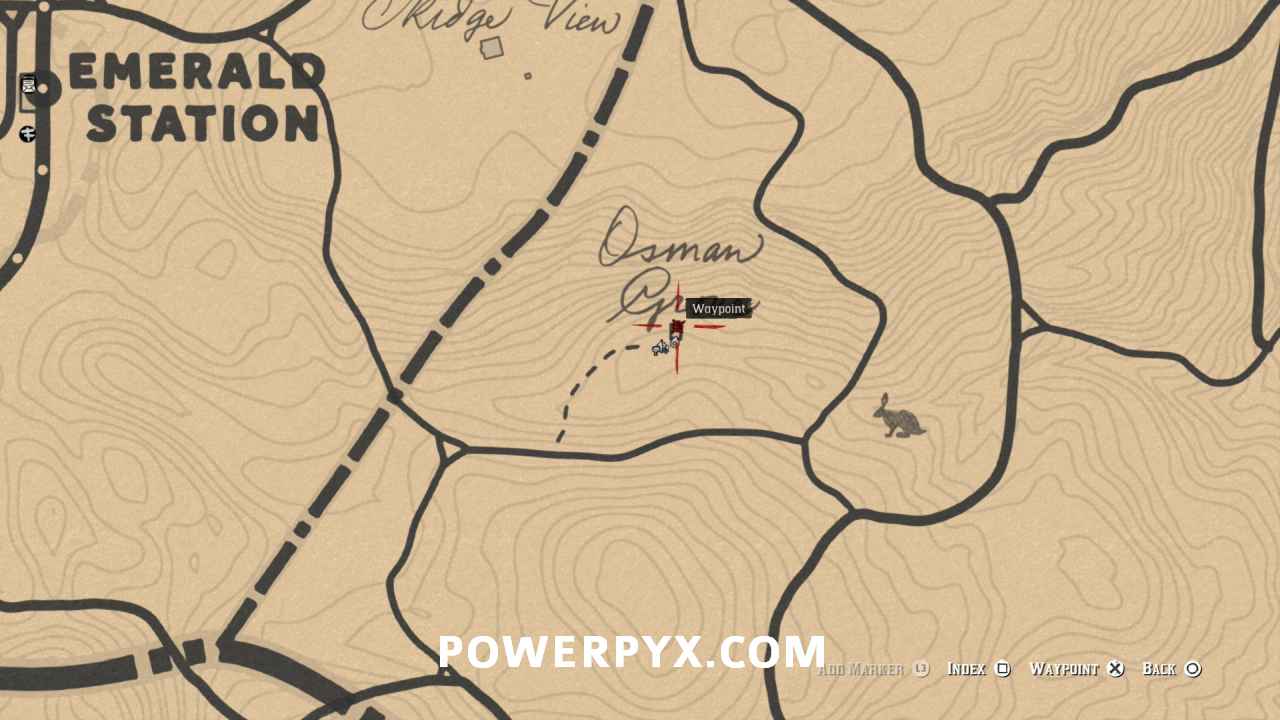 The Fountain Pen is located in Osman Grove, which is a hut just east (right...