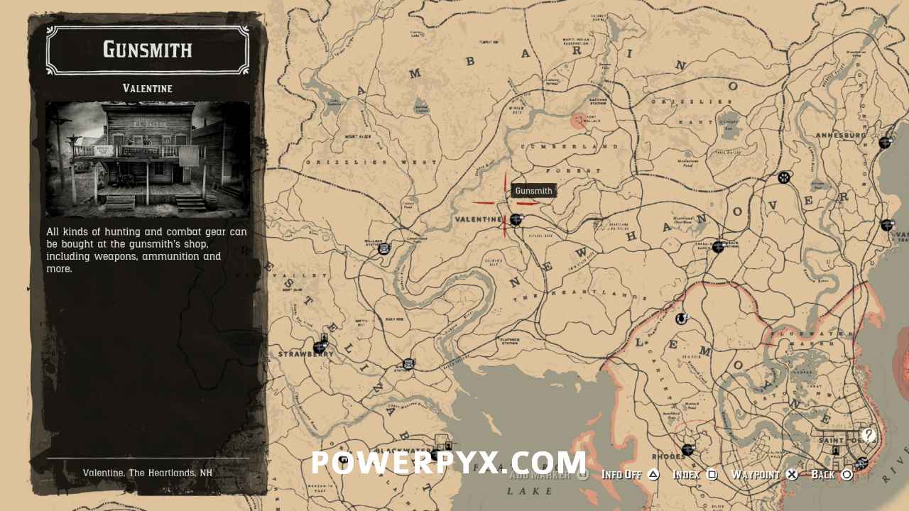 Red Dead Redemption 2 Gunsmith Locations