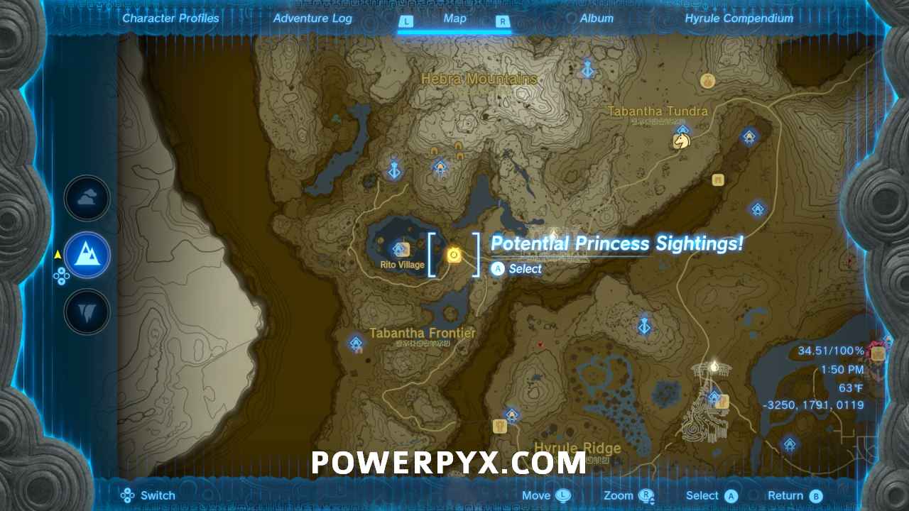 Zelda Tears of the Kingdom Potential Princess Sightings! Walkthrough